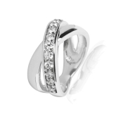 Rafaela Donata Damen-Ring Classic Collection 925 Sterling Silber Zirkonia weiß Gr. 56 60800241 - 1