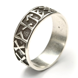 Runen Ring 925 Silber Silberring Damenring Herrenring Motiv Runen Gr 56 - 1