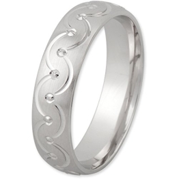 Schmuck-Pur 925/- Silber Damen-Ring strukturiert rhodiniert YSD458 mit Gravur (Größe 64) - 1
