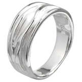 Vinani Damen-Ring Baum sandgestrahlt glänzend Sterling Silber 925 Größe 52 (16.6) RER52 - 1